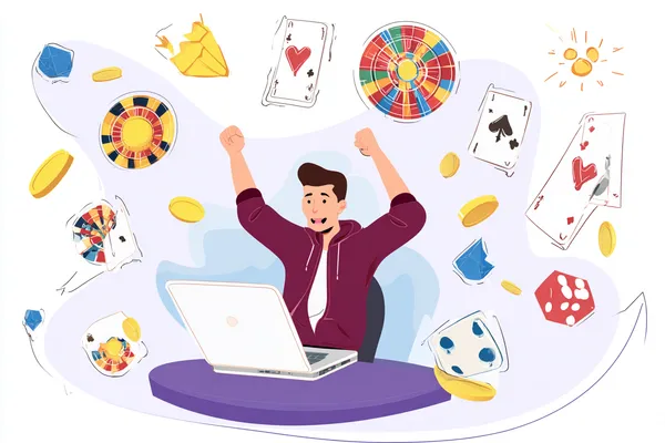 A person using their device against a moody casino-themed background, illustrating the smooth re-entry process at GOOB111.